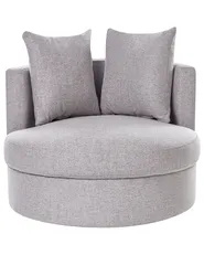 Poltrona girevole DALBY Tessuto Grigio chiaro_906454