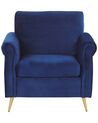 Velvet Armchair Navy Blue VIETAS_775596