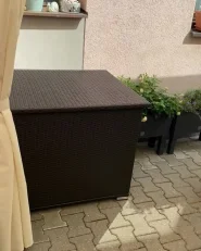 Storage Box MODENA 155 cm 75 cm PE Rattan Brown_978539
