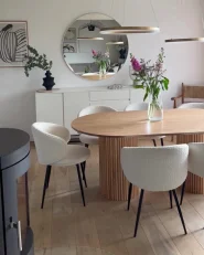 Dining Table SHERIDAN Natural Ash Wood 180 cm 100 cm_951375