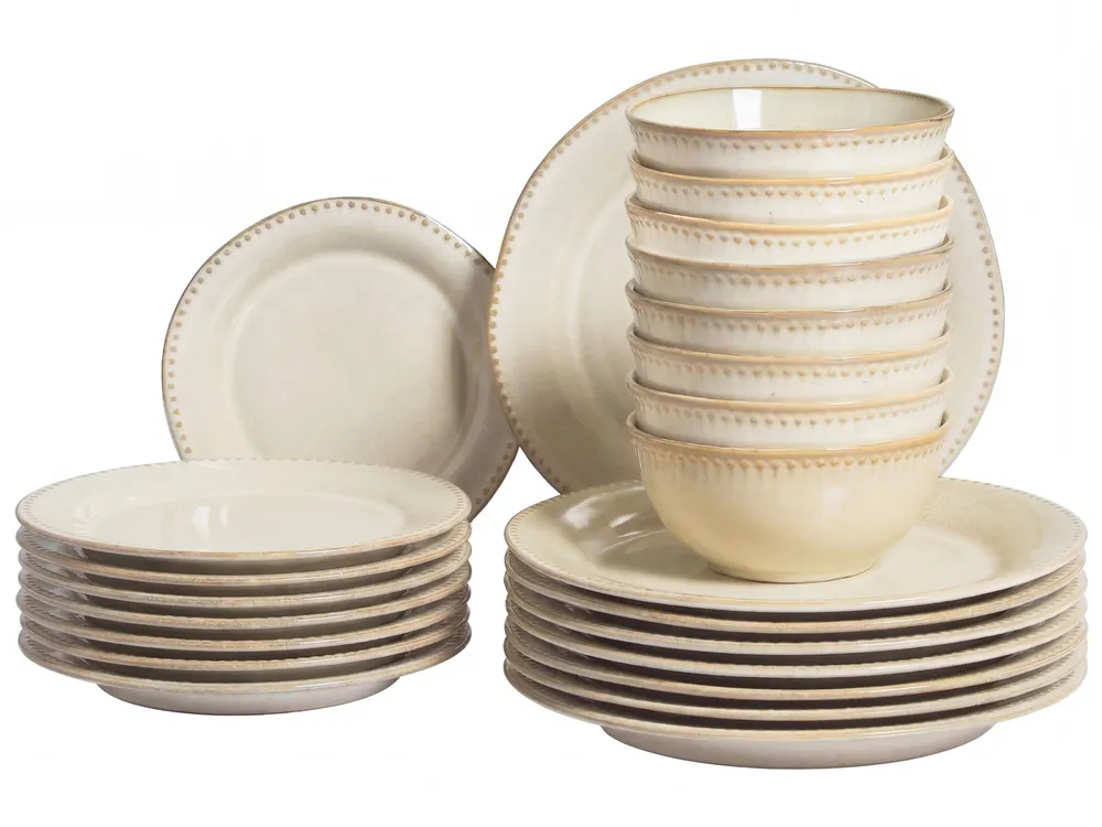 Set di stoviglie da 24 gres beige chiaro CHERVIL