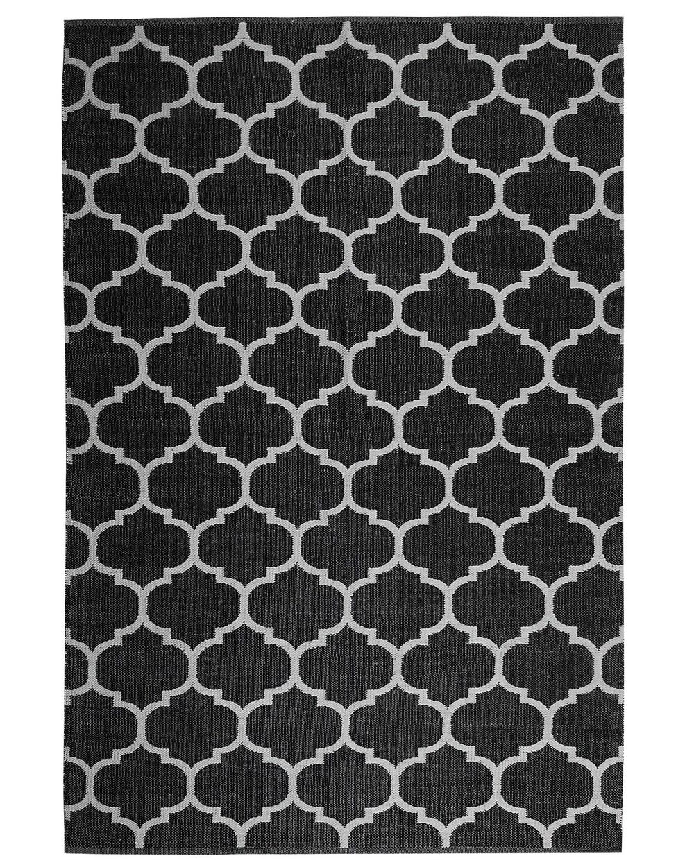Outdoor Rug ALADANA Black/ White 140 x 200 cm Reversible