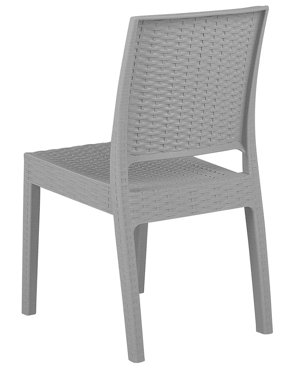 Set of 2 Garden Chairs FOSSANO Synthetic Material Light Grey_744593
