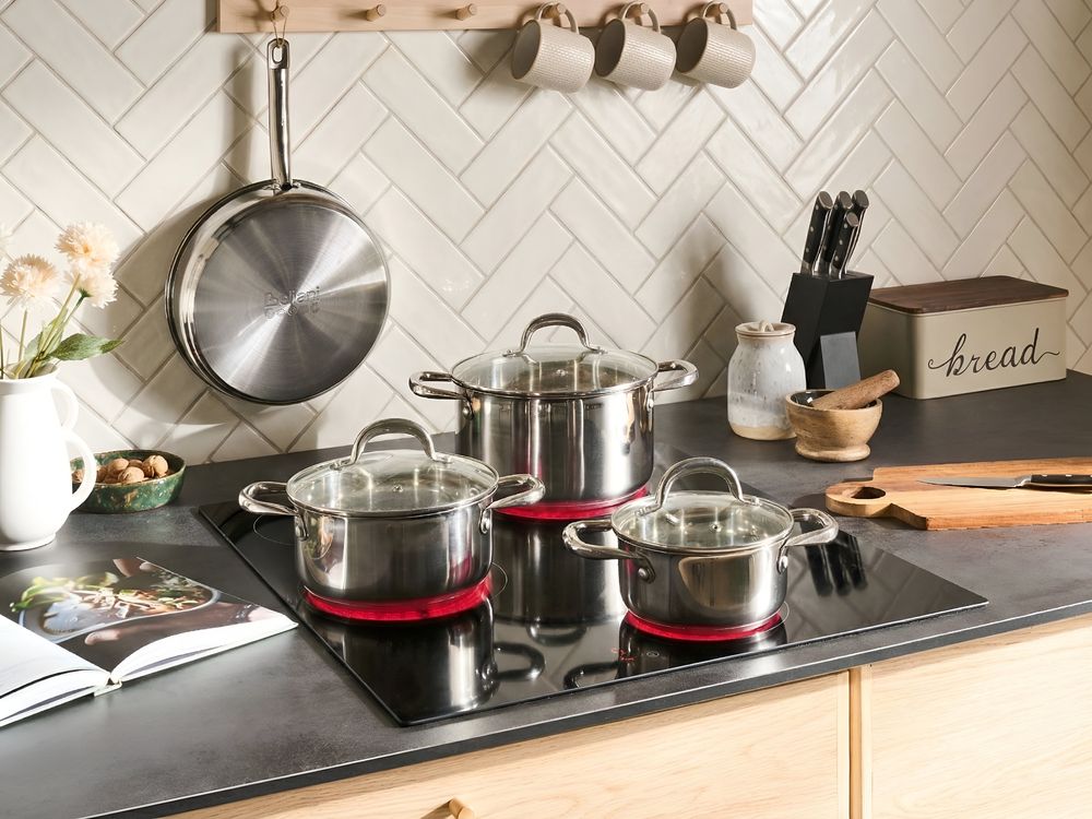 Conjunto de cozinha de 7 peças PRIMECOOK Aço inoxidável Prateado
