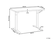 Biurko regulowane manualnie DESTINES 120 cm 72 cm Biały/ czarny_898867