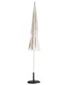 Parasol ⌀ 245 cm beige/hvid MINOA_932171