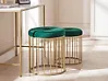 Set of 2 Footstools LUBBOCK Velvet Dark Green