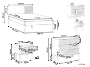 Set de dormitor Lemn de pin FLAVIGNAC 120 x 200 cm Maro deschis_1099374