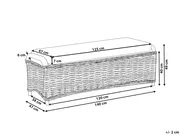 Garden Ottoman SUSUA 140 cm Rattan Natural_957574