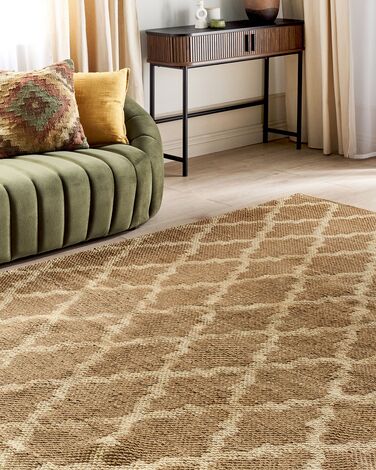 Jute Area Rug 160 x 230 cm Beige MERMER