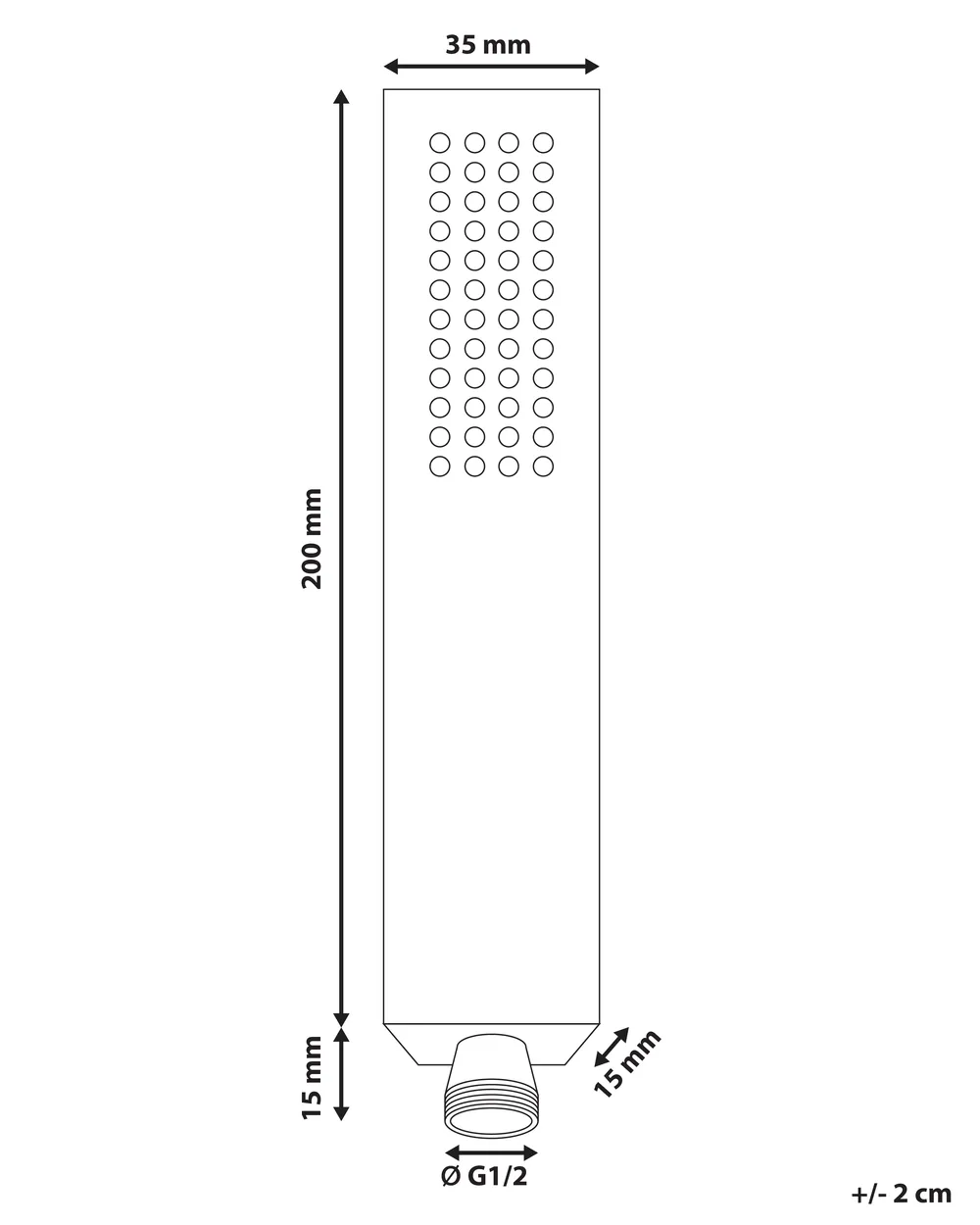Shower Head TABACAL Brass Black_980673