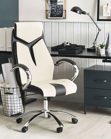 Swivel Office Chair Beige FORMULA 1