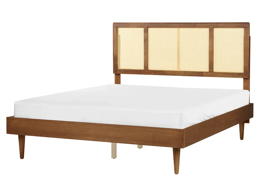 Bed Rattan AURAY 160 x 200 cm (EU King Size) Brown