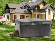 Outdoor Hot Tub with LED LASTARRIA White_818779