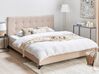 Łóżko tapicerowane 180 x 200 cm beżowe AMBASSADOR_777316
