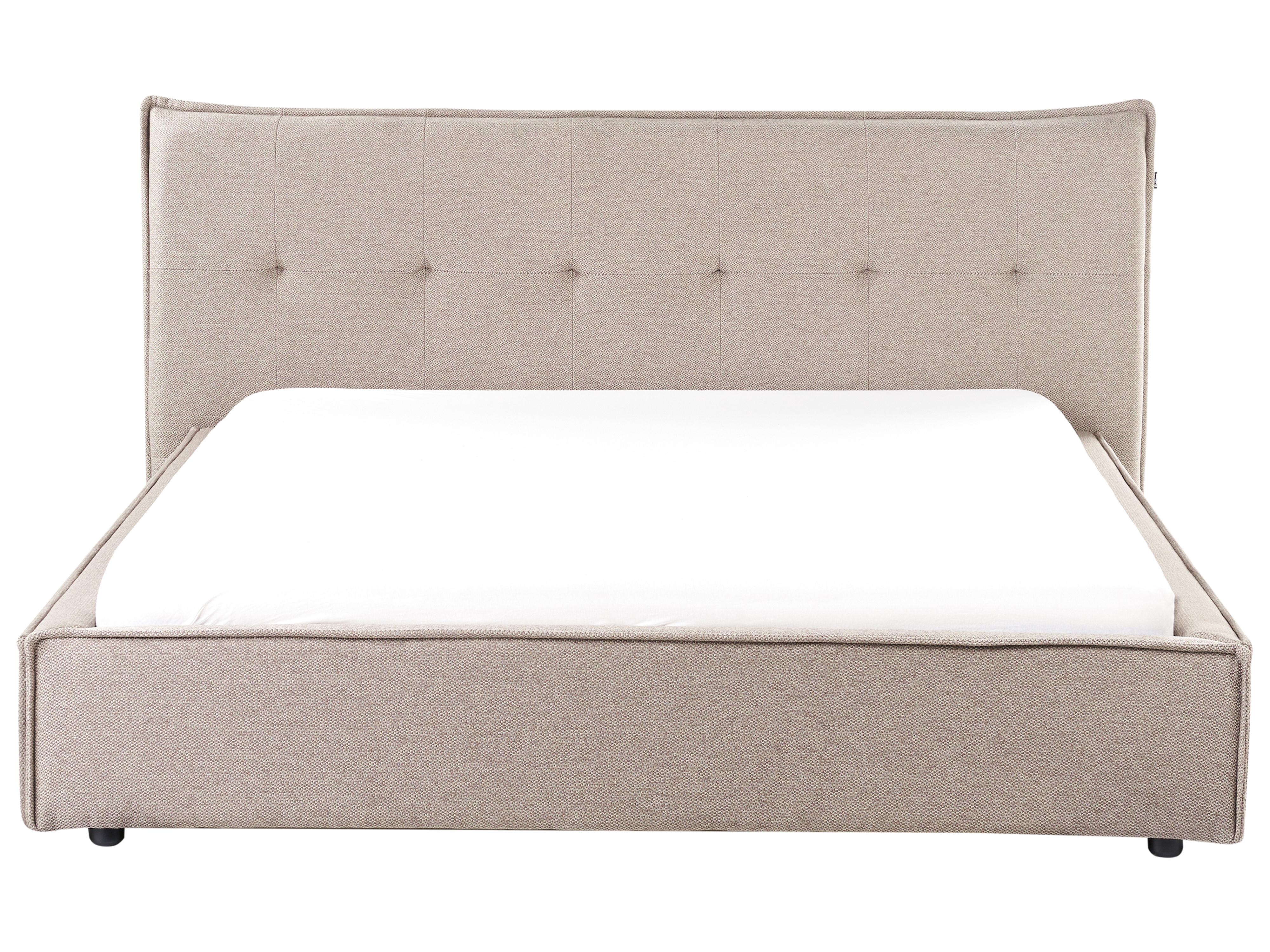 Bed Faux Linen LESTRE 160 x 200 cm (EU King Size) Taupe_960022