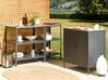 Steel Outdoor Kitchen Island 80 x 50 x 92 Black VILAMA_872417