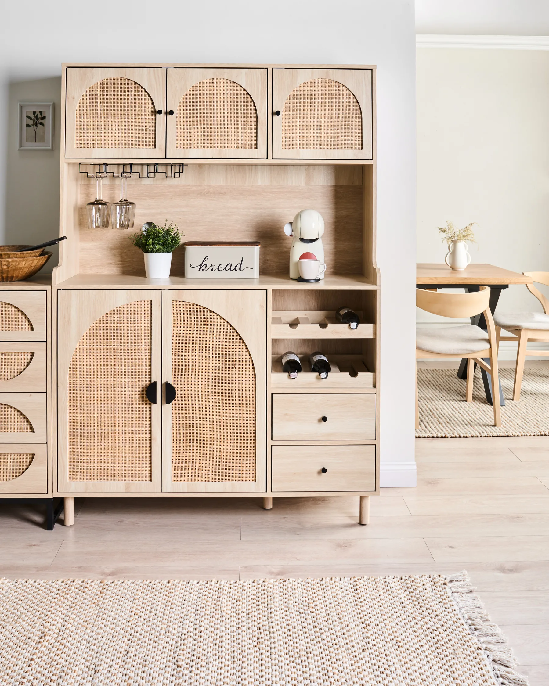 Kitchen Hutch CAMPBELLTON 120 cm Light Brown_998739