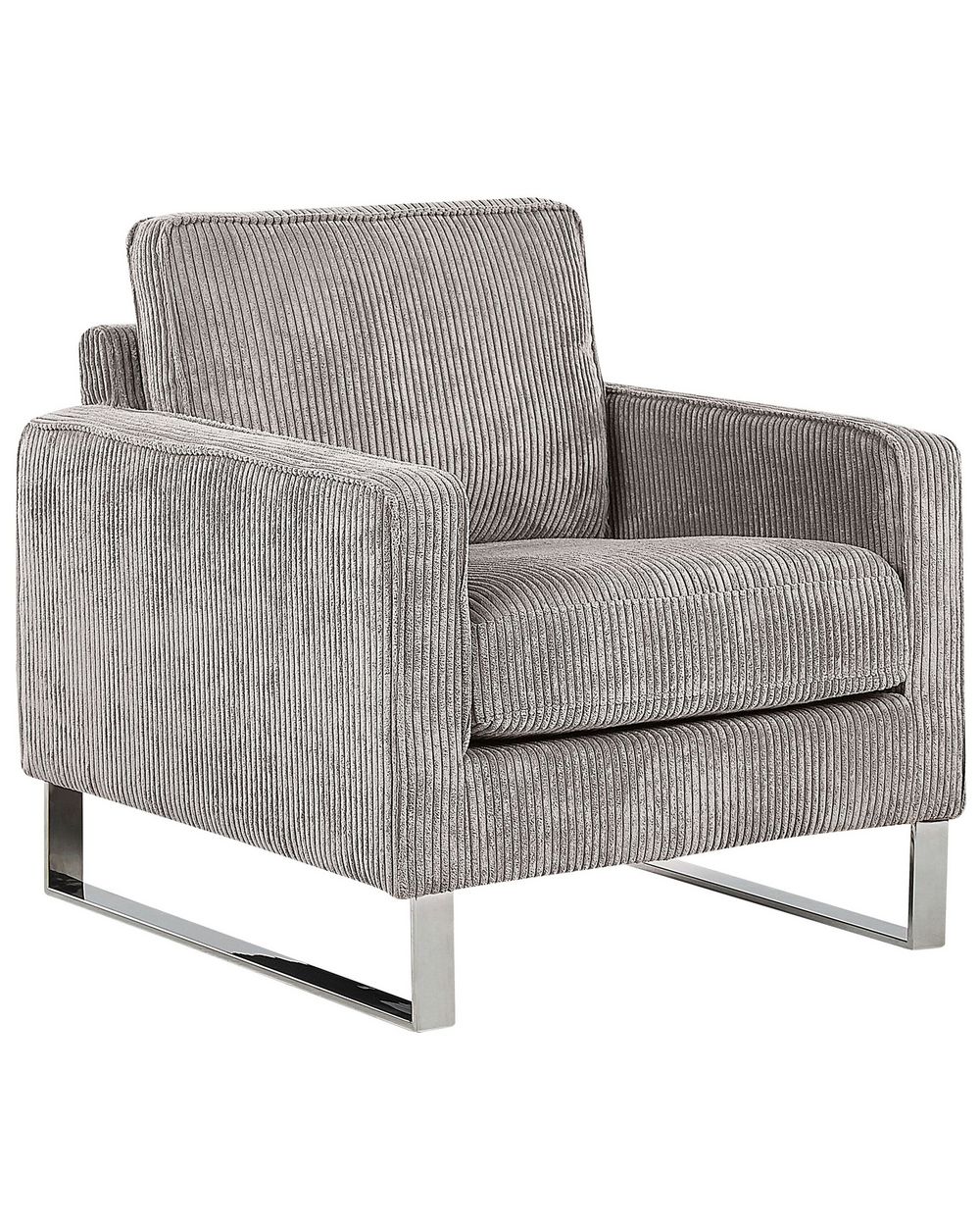 Armchair VIND Corduroy Light Grey Beliani