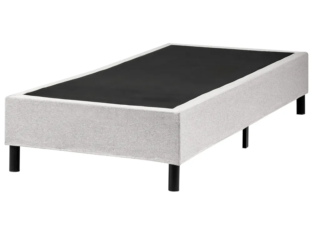 Divan Bed without Headboard Fabric COUNTESS 90 x 200 cm (EU Single) Light Grey_1054354