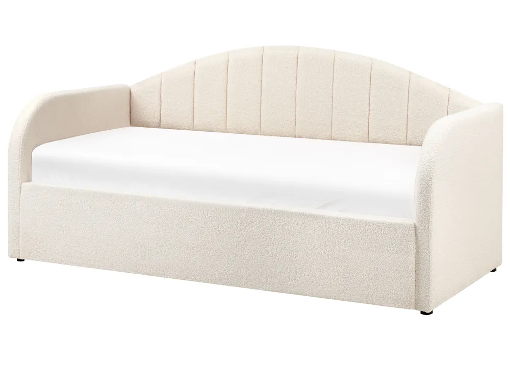 Trundle Bed Boucle EYBURIE 90 x 200 cm (EU Single) Light Beige_907952