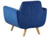 Housse en velours bleu marine pour fauteuil BERNES_792874