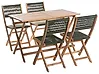 Conjunto de comedor exterior 4 plazas PROSSEDI Madera de acacia Verde