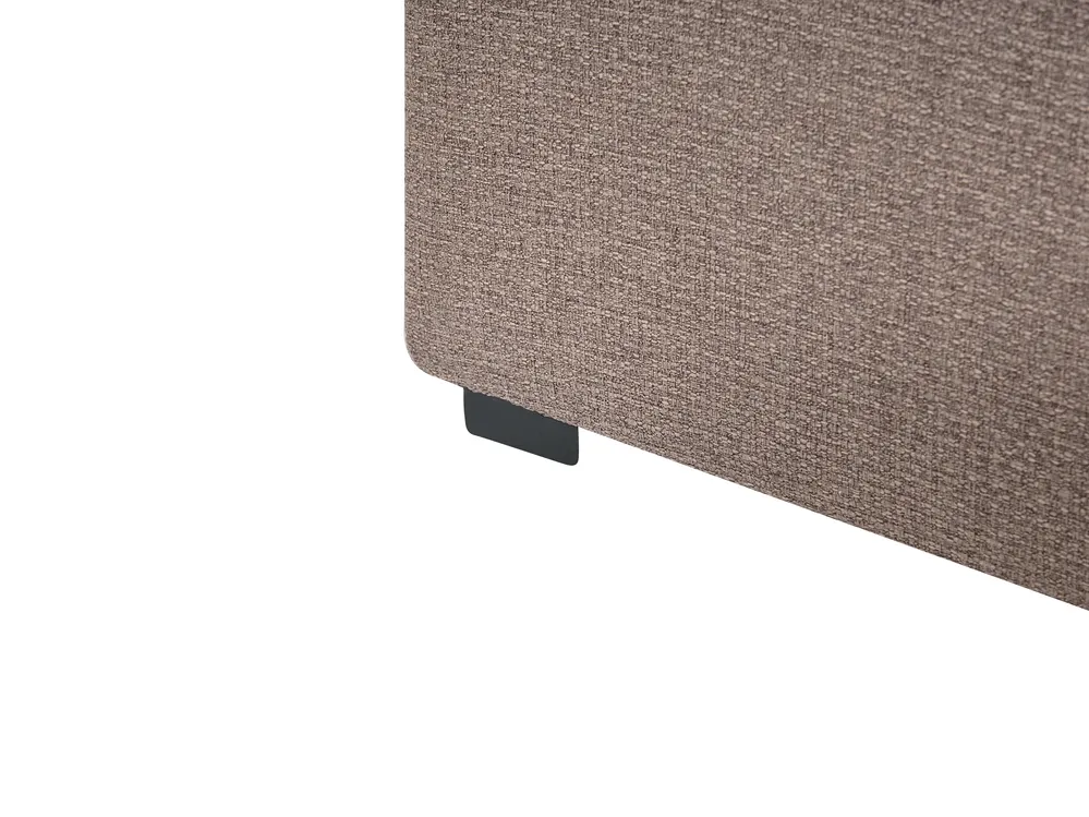 Divan Bed with Storage BARONET Fabric Taupe 180 x 200 cm (EU Super King)_1004627