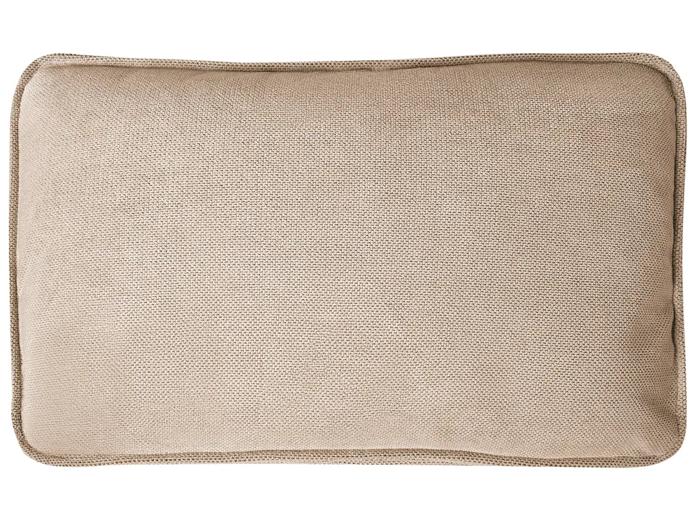 Sofa Bed 2 Seater UTTELA Fabric Light Brown_1079454