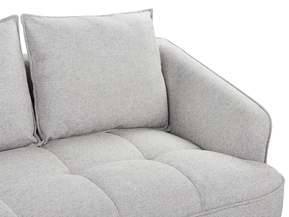 Sofa 2 Seater HOBRO Fabric Light Grey_949671