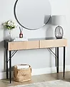Console Table BLYTHE Natural Ash Wood Black