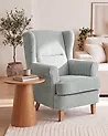 Wingback Chair ABSON Corduroy Light Blue