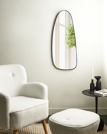 Metal Wall Mirror 39 x 95 cm Black CERGY