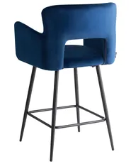 Set di 2 sedie alte SANILAC Velluto Blu marino_1038758