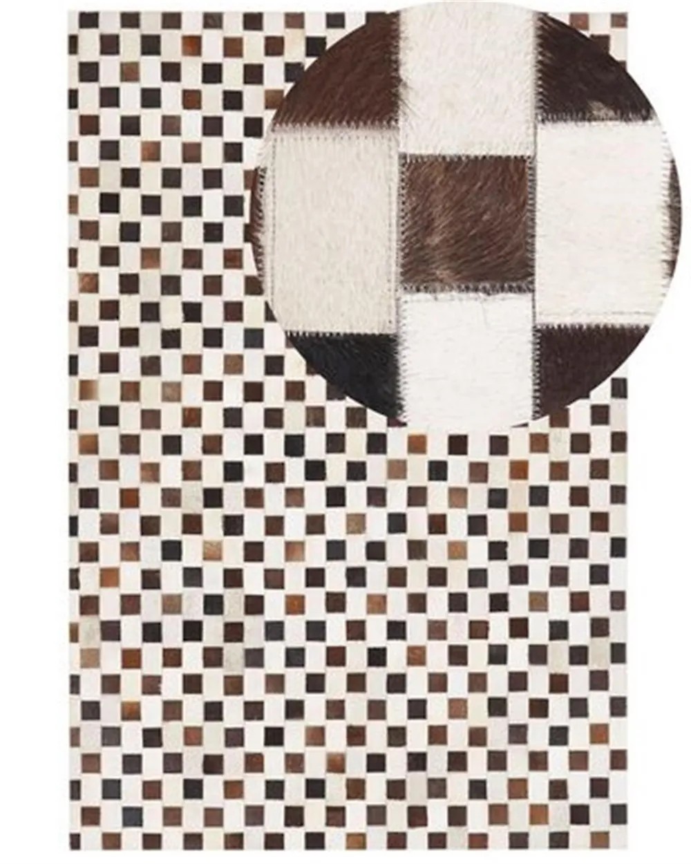 Tapis KAYABEY Beige 160 x 230 cm Cuir_1179507