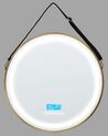 LED Wall Mirror with Bluetooth Speaker ⌀ 60 cm Gold DAROIS_932302