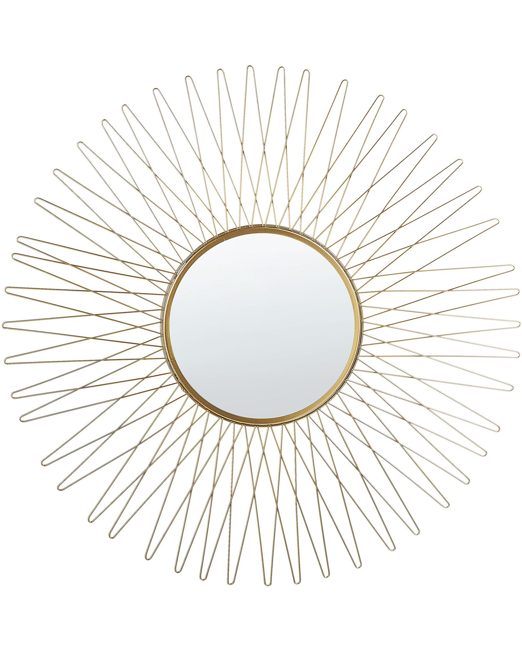 Metal Sunburst Wall Mirror ø 70 cm Gold SAUMUR_904360