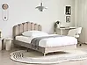 Bed Velvet SAUVIAN 120 x 200 cm (EU Small Double) Taupe