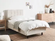 Adjustable Bed Fabric DUKE 90 x 200 cm (EU Single) Light Beige_973297