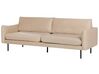 Sofa Set Samtstoff beige 4-Sitzer mit Ottomane VINTERBRO_897461