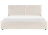 Tweepersoonsbed bouclé off-white 160 x 200 cm MOISSAC_928913