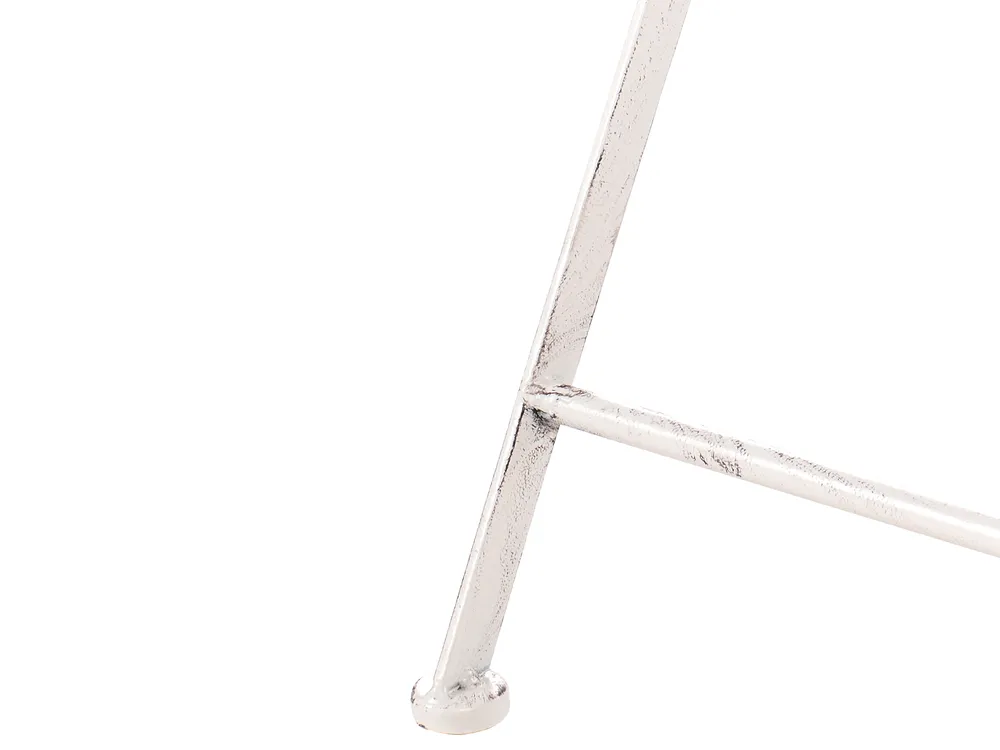 Garden Bar Table TRIESTE 60 cm 60 cm Metal Light Beige_966417