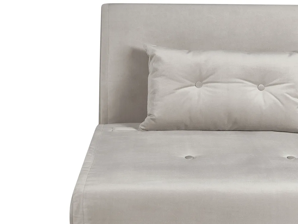 Single Sofa Bed FARRIS Velvet Light Grey_875683