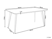 Stół ogrodowy RODALLO 160 cm 90 cm Kamień Efekt trawertynu_1038354