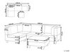 Sofá modular esquinero 4 plazas de tela blanco derecho con otomana UNSTAD_925134