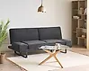 Sofa rozkładana dla 2 osób YORK Szenil Czarny
