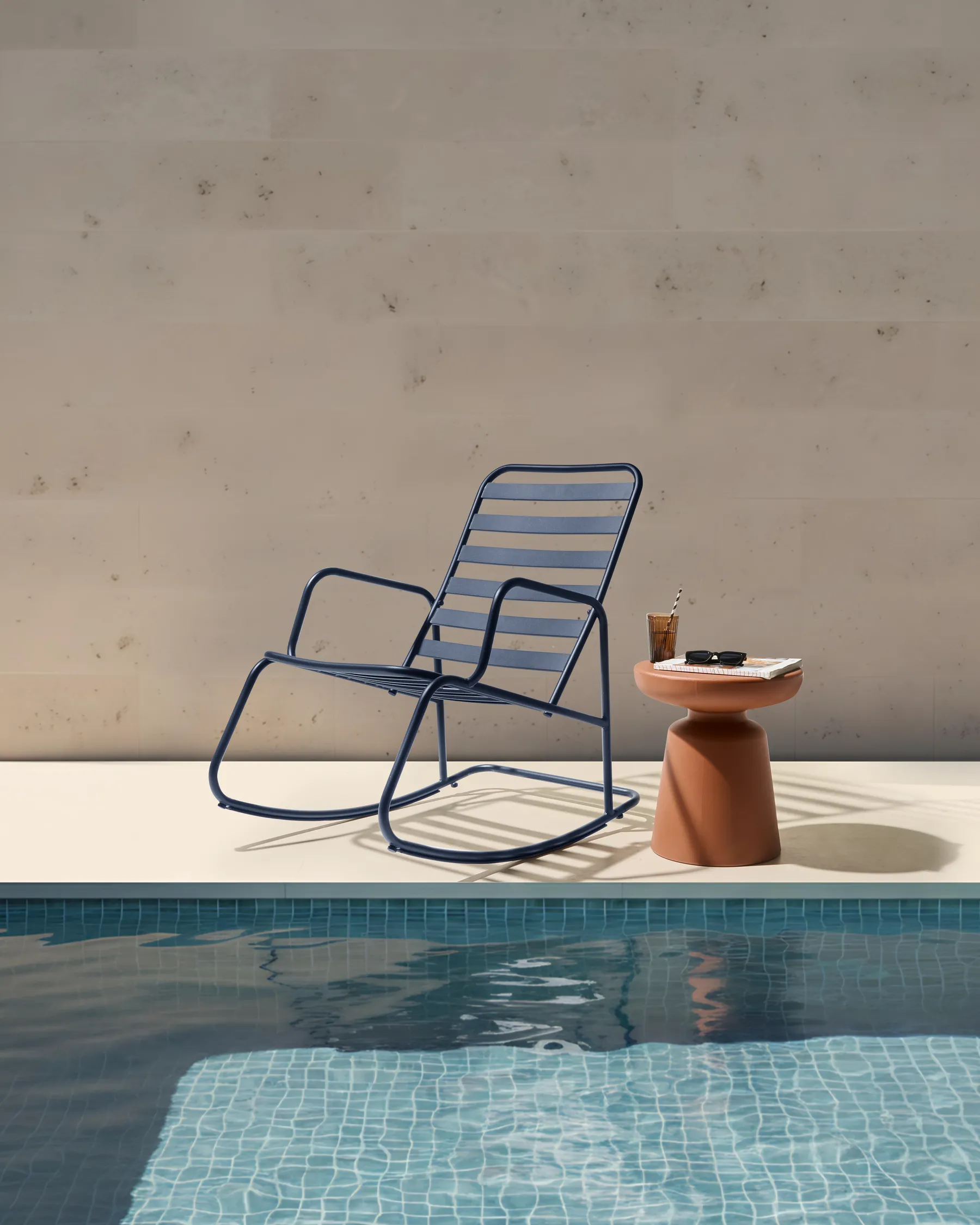 Garden Rocking Chair TURI Metal Black_1020916
