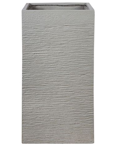 Cache-pot en fibre d'argile gris clair 40 x 40 x 77 cm DION