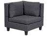 4 Seater Left Hand Modular Fabric Corner Sofa with Ottoman Dark Grey UNSTAD_924633