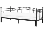 Trundle Bed Metal TULLE 90 x 200 cm (EU Single) Black_742636